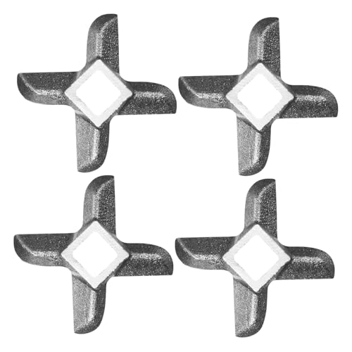 Fleischwolf Klinge, Professionelle Kreuzform Messer aus Edelstahl Küche Lebensmittel Fleischwolf Ersatz, Ersatzteil Messer Cutter für Schleifmaschinen Küche Lebensmittel Fleischwolf Brecher (#8)