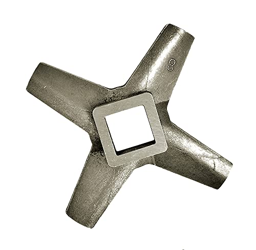 Invest Ersatzmesser Fleischwolfmesser Größe 8 einseitig Kreuzmesser für Fleischwolf Bosch *Jupiter*Zelmer *Alexanderwerk*Westmark