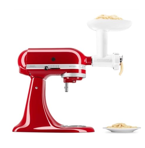 KitchenAid Zubehör - 5KSMCCA - Spritzgebäckvorsatz kompatibel mit Fleischwolf KitchenAid Küchenmaschine - Für Spritzgebäck in 5 Formen - Edelstahl